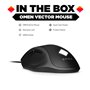 HP OMEN Vector - Souris Gaming Noire (Filaire - USB, 6 Boutons Programmables, 16 000 DPI, Rétroéclairage LED RGB, Droitier)