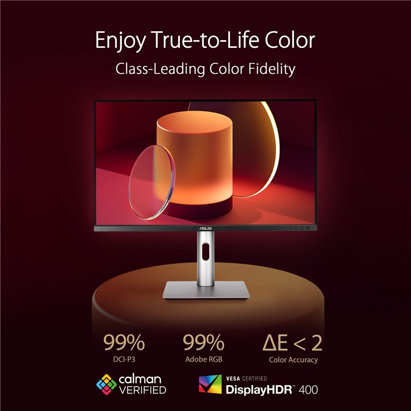 Image secondaire de ASUS ProArt Display PA279CRV Professional Monitor - 27 inch, IPS, 4K UHD (3840 x 2160), 99% DCI-P3, 99% Adobe RGB, Colour Accura