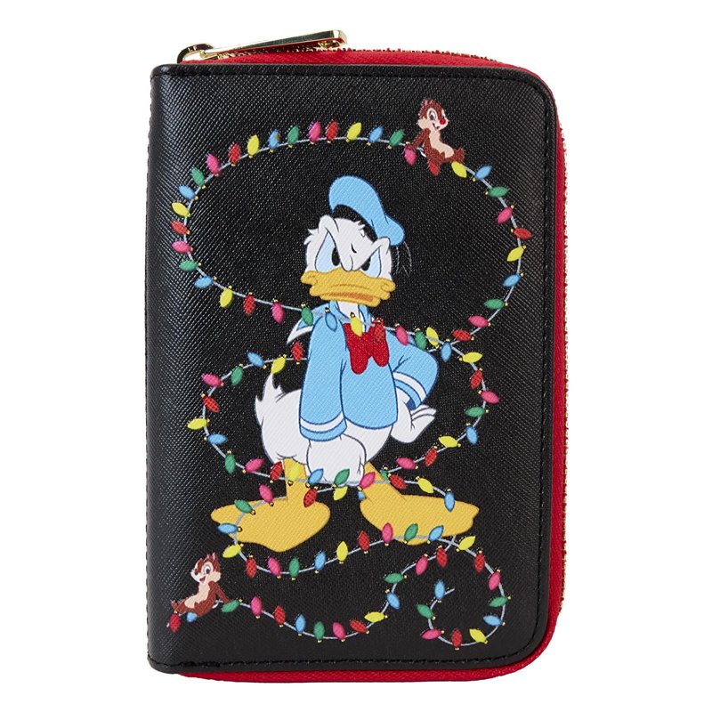 Loungefly Disney Donald Portefeuille zippé enveloppé dans des lumières