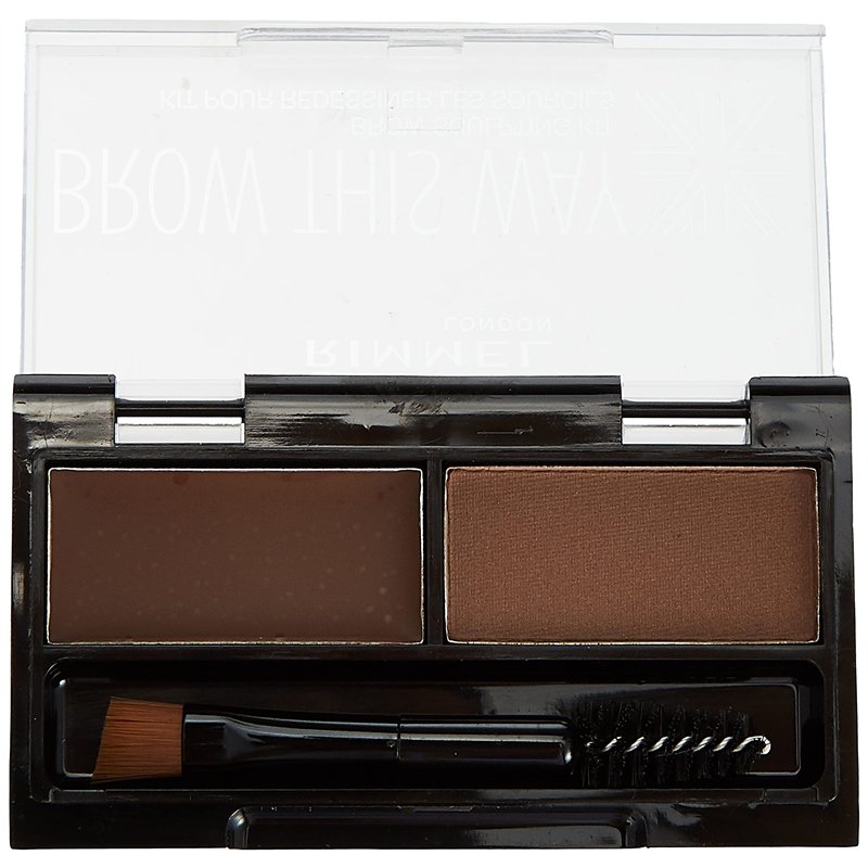 Image secondaire de Rimmel London Brow This Way Kit de Modelage de Poudre à Sourcils, Finition Soignée et Précision Ultime avec la Formule Duo Compa