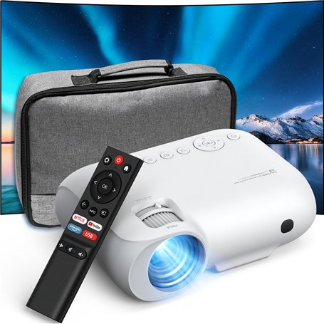 YOTON Y9 [Officiel Netflix/Dolby/APP] Vidéoprojecteur 4K, Correction Keystone 4P/Zoom 50%, WiFi et Bluetooth, Projecteur natif 1