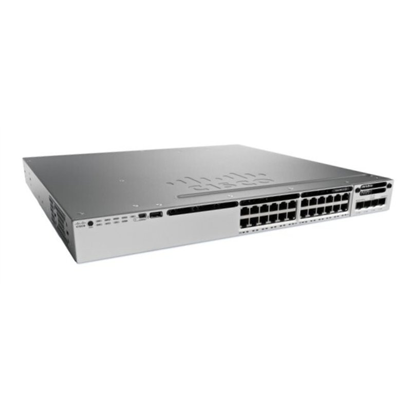 Cisco Catalyst WS-C3850-24T-E commutateur réseau Géré Noir, Gris