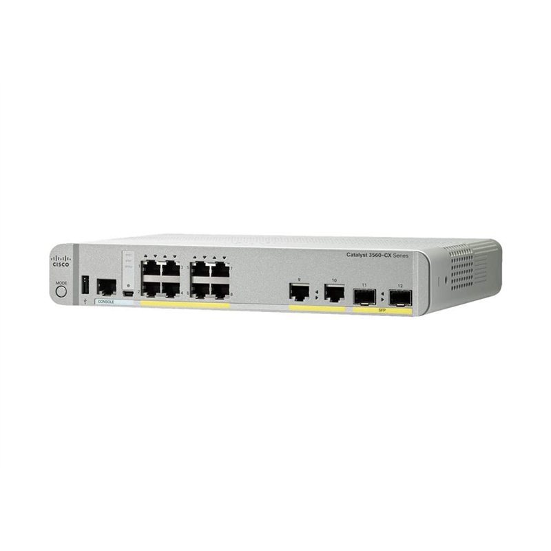 Cisco Catalyst 3560CX-8TC-S - Commutateur - Géré - 8 x 10/100/1000 + 2 x SFP Gigabit combiné - Ordinateur de Bureau, Montable su