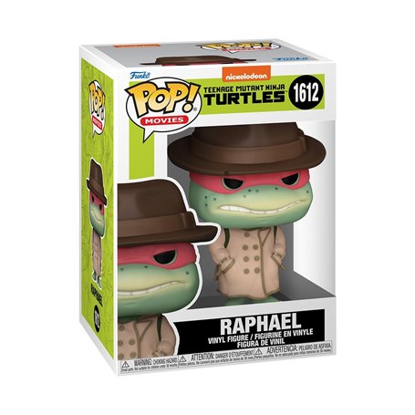 Funko Pop! Movies: Teenage Mutant Ninja Turtles (TMNT) - Raphael with Coat & Hat - TMNT 1990 - Figurine en Vinyle à Collectionne