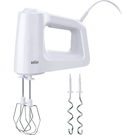 Braun HM3000WH Batteur avec Fouet/Pétrin Blanc 450 W
