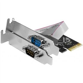 Dexlan Carte PCI-Express Low Profile pour ordinateur RS232 2 ports