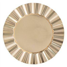 FEERIC LIGHTS & CHRISTMAS - Assiette de présentation colorama de noël d33cm Or Bord ondulé