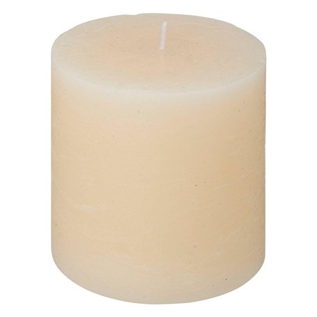 Atmosphera - Bougie ronde Olia D10cm blanc ivoire