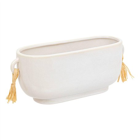 Atmosphera - Jardinière soleya l30cm blanc