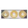 Atmosphera - Lot de 3 miroirs amed d25cm Or