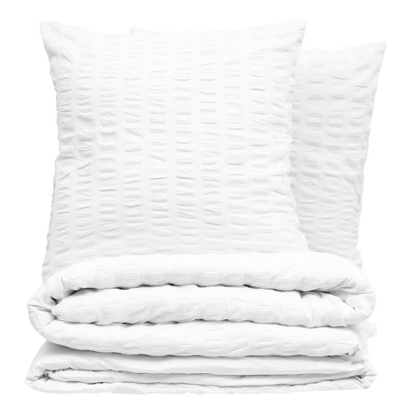 Atmosphera - Parure de lit irhia 260x240cm blanc