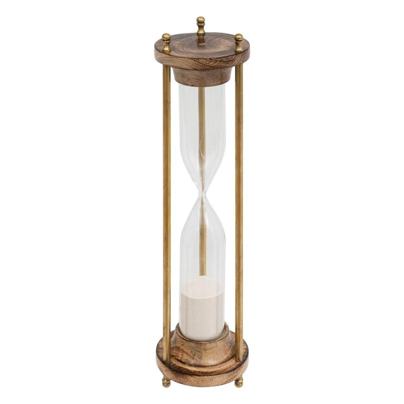 Atmosphera - Sablier en Verre Sarah h38cm Marron
