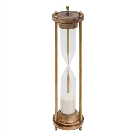 Atmosphera - Sablier en Verre Sarah h38cm Marron