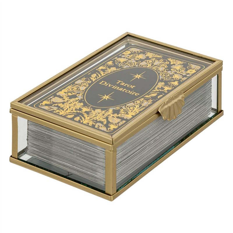 Atmosphera - Jeu de Tarot Little cotage Verre doré l13cm