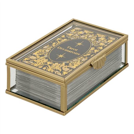 Atmosphera - Jeu de Tarot Little cotage Verre doré l13cm