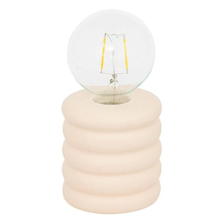 Atmosphera - Lampe à poser led perry céramique beige h19cm