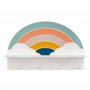 Atmosphera - Patère étagère Enfant soel Motif Arc-en-Ciel 4 Crochets