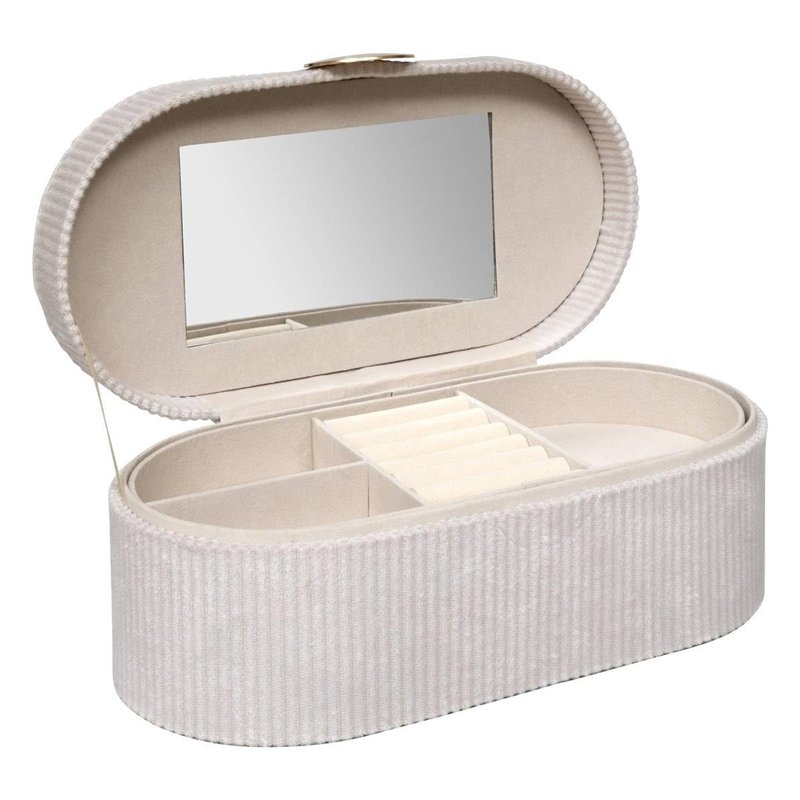Image secondaire de Atmosphera - Boîte à bijoux enya velours beige l255cm