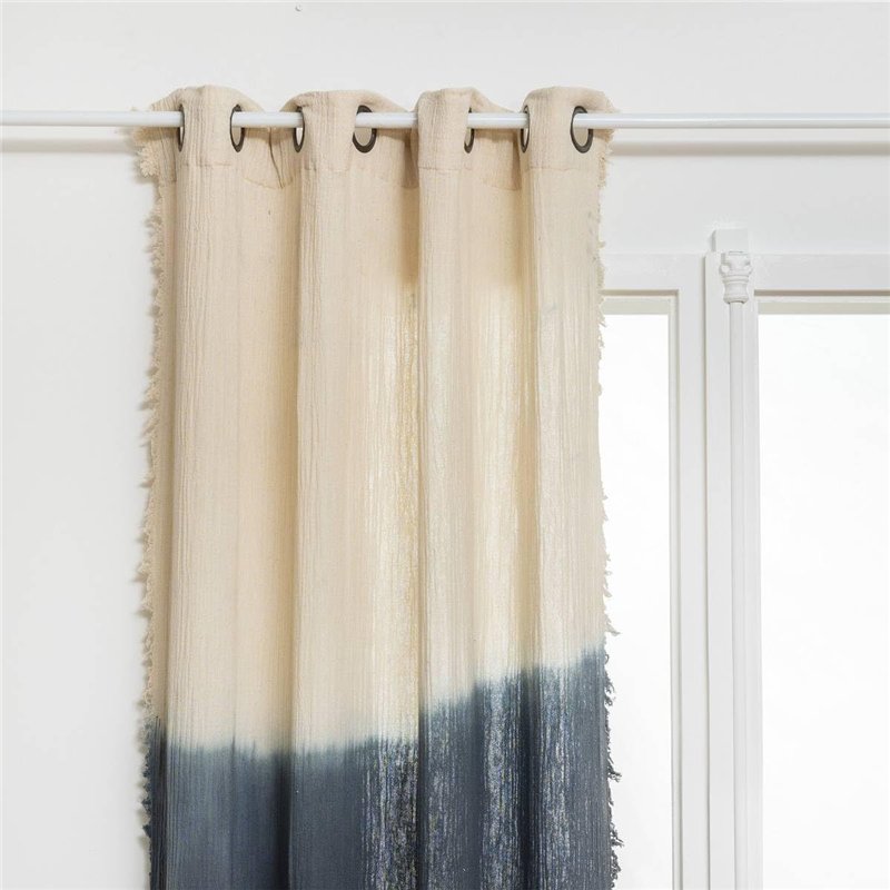 Atmosphera - Rideau tie et Dye Inuit Dreams Bleu 140x260cm