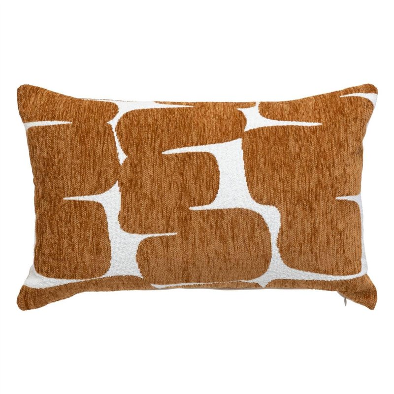 Atmosphera - Housse de coussin jeni chenille marron 50x30cm