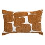 Atmosphera - Housse de coussin jeni chenille marron 50x30cm