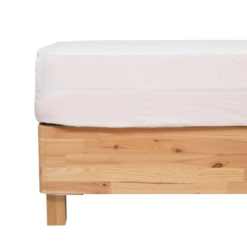 Atmosphera - Drap Housse priscia Blanc 140x190cm