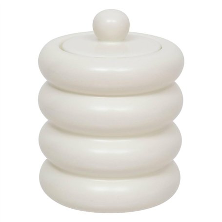 Atmosphera - Boîte déco Mike céramique Blanc 14,711,2cm