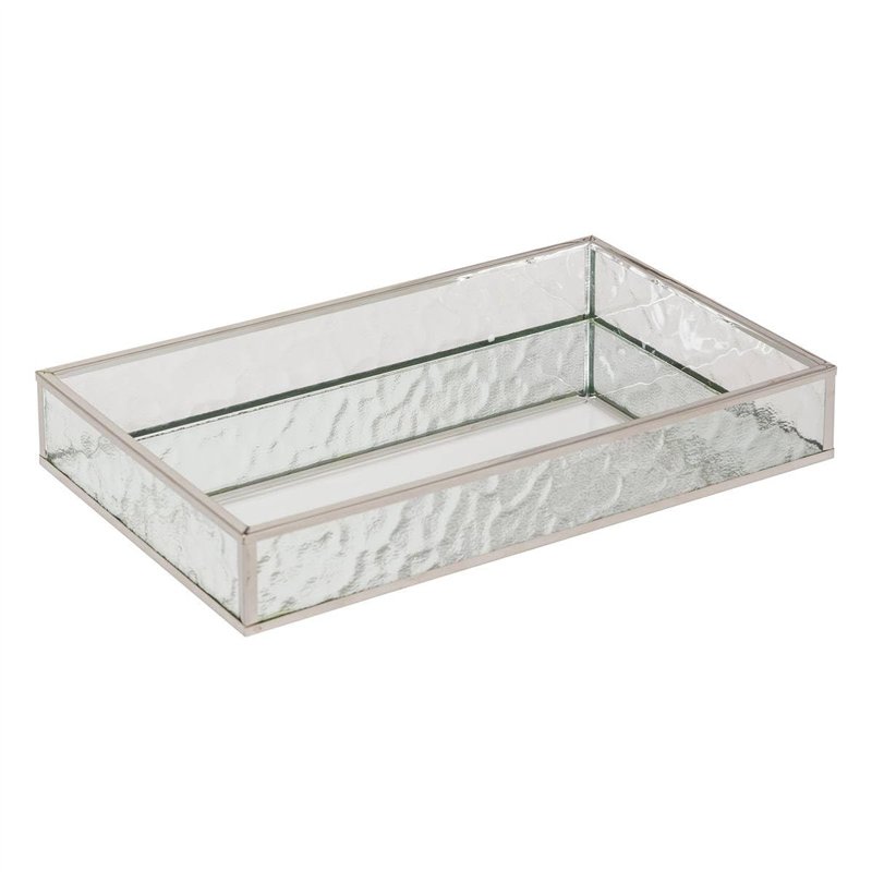 Image secondaire de Atmosphera - 2 plateaux effet miroir ania argent 28x17x4cm