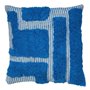 Atmosphera - Coussin Poppy Coton tufté Bleu Clair 50x50cm