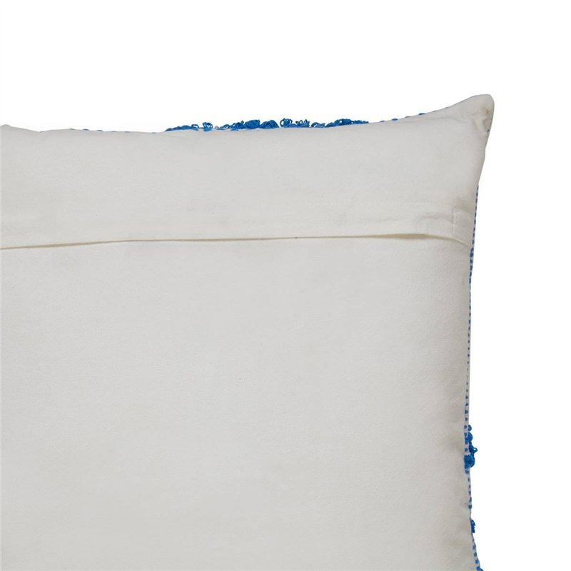 Image secondaire de Atmosphera - Coussin Poppy Coton tufté Bleu Clair 50x50cm