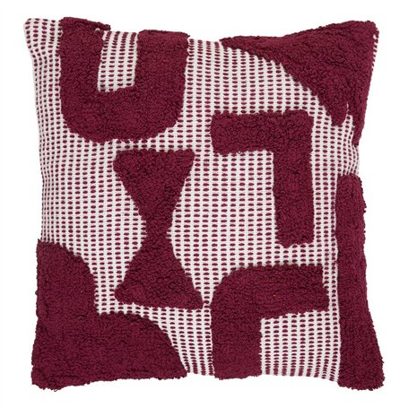 Atmosphera - Coussin Poppy Coton tufté Violet 50x50cm