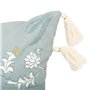 Atmosphera - Coussin brodé Wild Vert céladon 58x38cm