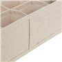 5five - rangement tiroir groomy 16 compartiments beige 31x31cm