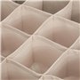 5five - rangement tiroir groomy 16 compartiments beige 31x31cm