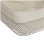 5five - corbeille à pain mayaj en métal et coton beige 25,5x25,5cm
