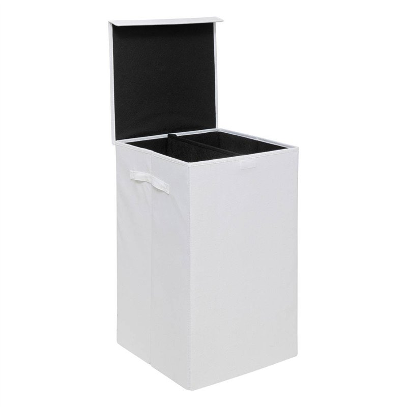 Image secondaire de 5five - Panier à Linge colorama Blanc 74l