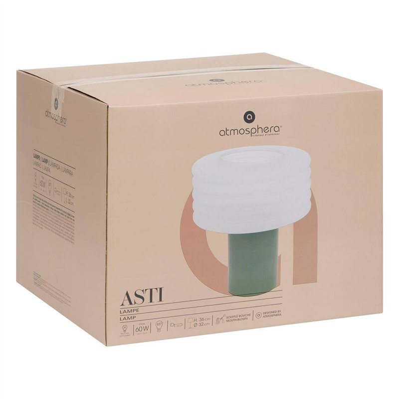 Image secondaire de Atmosphera - Lampe à poser asti vert tilleul h36cm