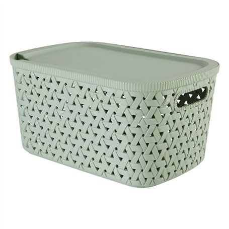 5five - panier tressy en plastique sauge 6,7l