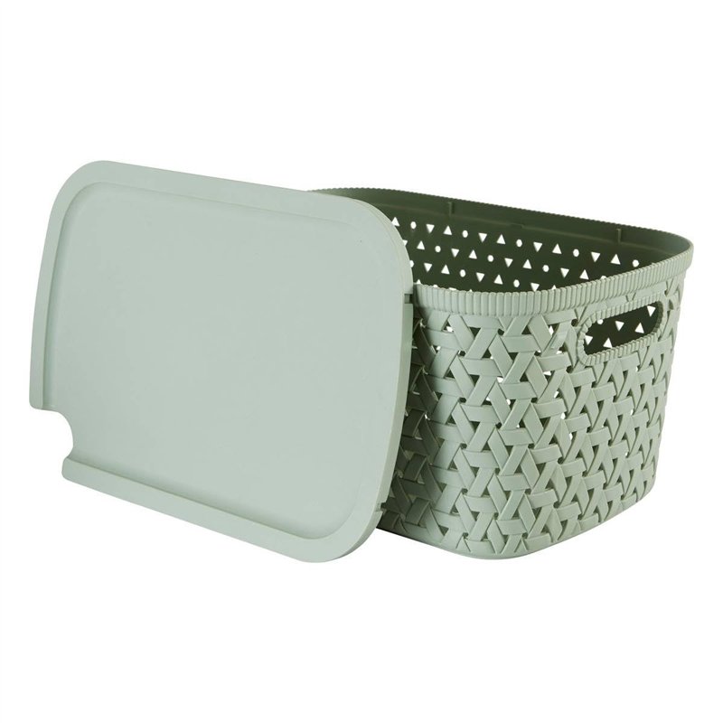 Image secondaire de 5five - panier tressy en plastique sauge 6,7l