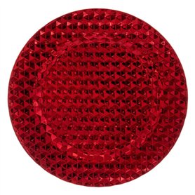 Feeric lights & christmas - Assiette de présentation colorama de noël d33cm rouge motif pixel
