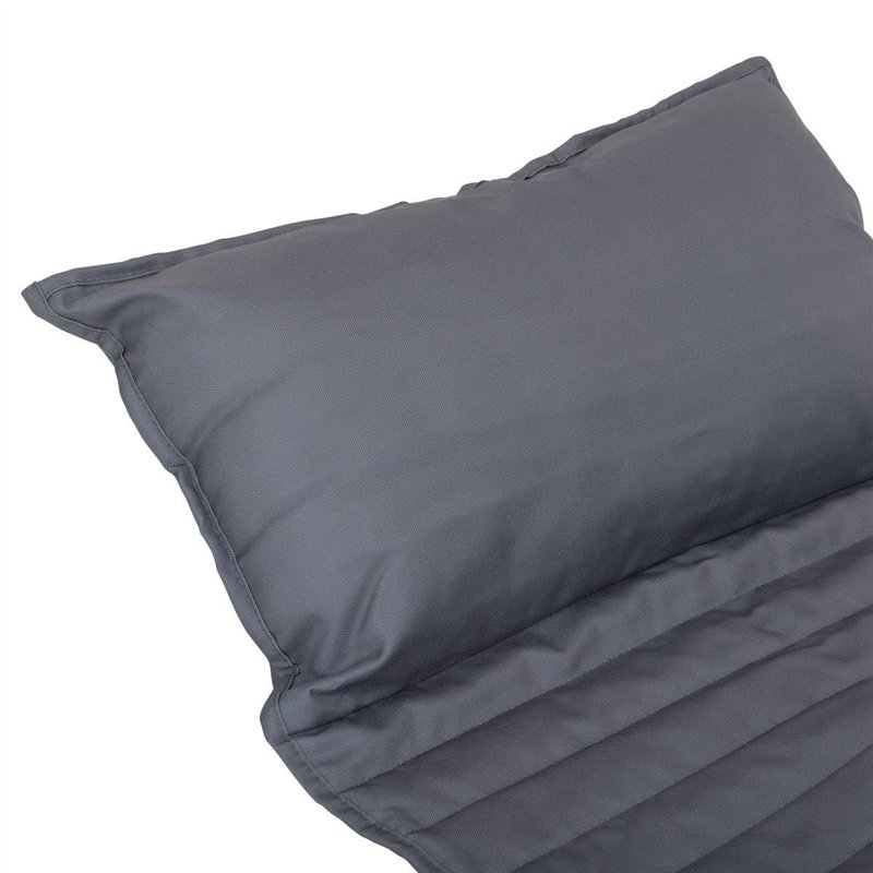 Image secondaire de Hespéride - Coussin de transat Enroulable adiya Ardoise 180x60cm en Polyester