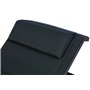 Hespéride - Transat Inclinable Allure Poivre et Graphite 2 Roues Empilable Anti-Rouille 5 Positions Mobilier Détente pour Jardin