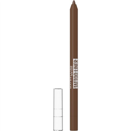 Maybelline New York - Crayon Gel Yeux Effet Tatouage - Waterproof & Tenue 36h - Tattoo Liner - Teinte : Smooth Walnut