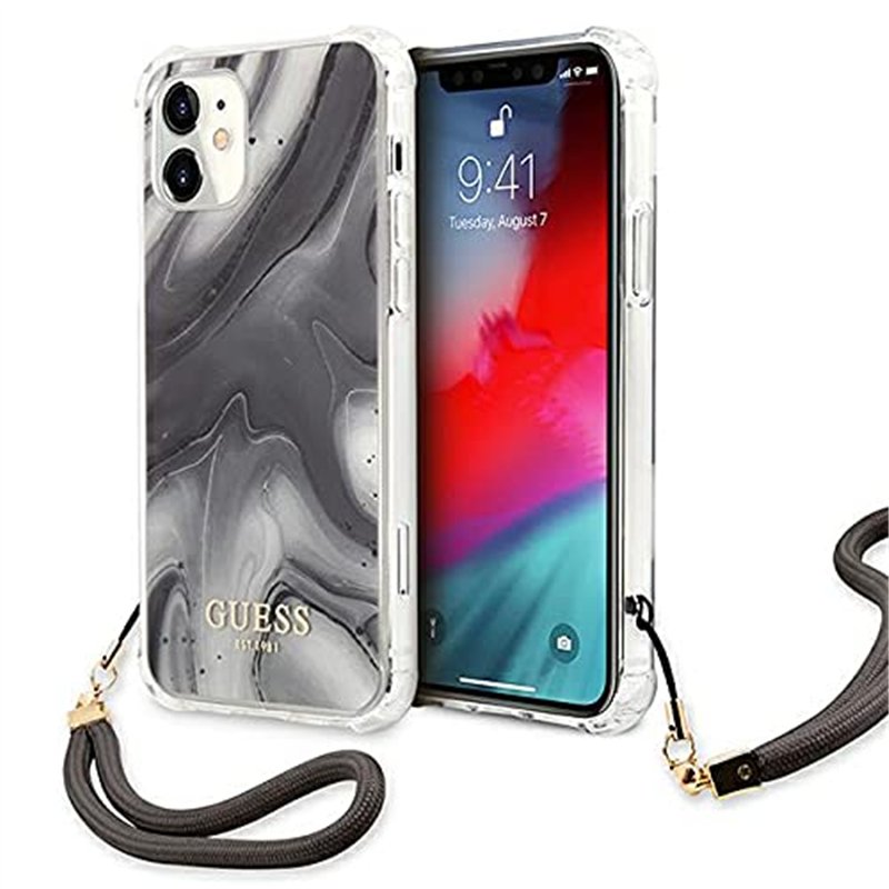 Guess GUHCP12SKSMAGR Coque de Protection pour iPhone 12 Mini 5,4