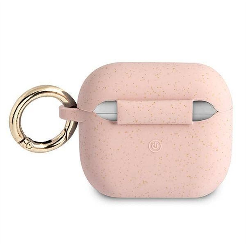 Image secondaire de Guess Coque de Protection en Silicone pour Apple AirPods 3 Motif Paillettes Rose