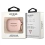 Guess Coque de Protection en Silicone pour Apple AirPods 3 Motif Paillettes Rose