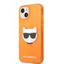 Karl Lagerfeld KLHCP13SCHTRO Coque de Protection pour iPhone 13 Mini 5,4" Orange pailleté