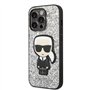 Karl Lagerfeld KLHCP14LGFKPG Coque de Téléphone, Coque de protection rigide pour iPhone 14 Pro 6,1'' Argentéargenté