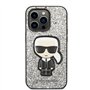 Karl Lagerfeld KLHCP14LGFKPG Coque de Téléphone, Coque de protection rigide pour iPhone 14 Pro 6,1'' Argentéargenté