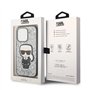 Karl Lagerfeld KLHCP14LGFKPG Coque de Téléphone, Coque de protection rigide pour iPhone 14 Pro 6,1'' Argentéargenté